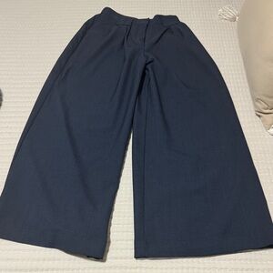 Max Studio Navy Wide-Leg Pants
